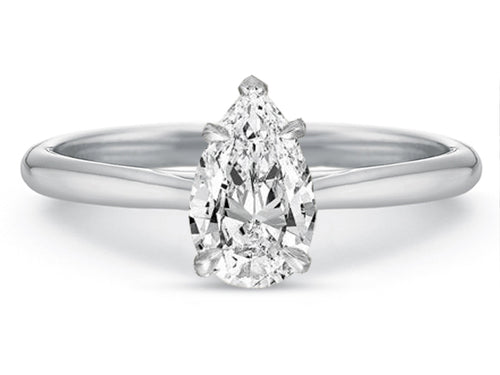 Platinum and Pear Cut Diamond Solitaire Engagement Ring in Washington DC