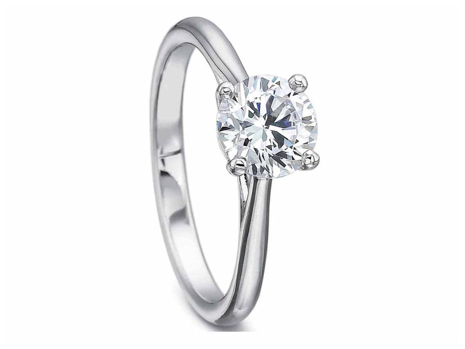 Platinum Solitaire Engagement Ring at the Best Jewelry Store in Washington DC