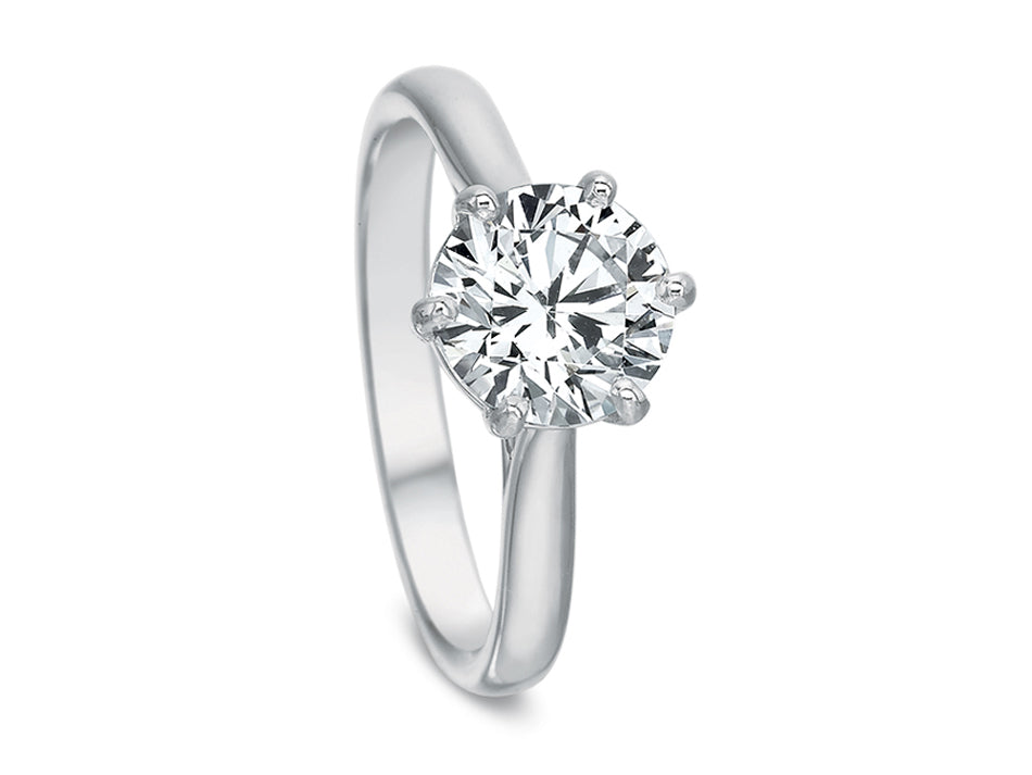 Platinum Solitaire Engagement Ring at the Best Jewelry Store in Washington DC