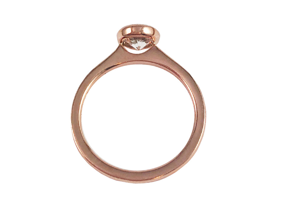 Rose Gold and Bezel Set Diamond Solitaire Engagement Ring in Washington DC