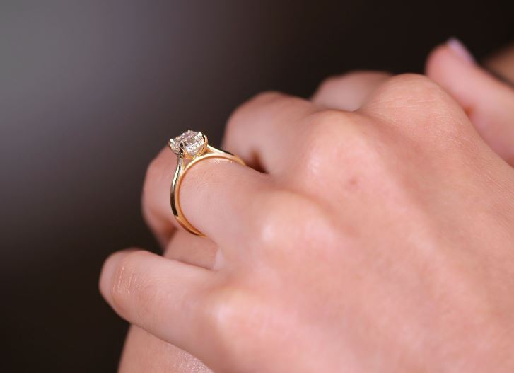 Emerald Cut Diamond Solitaire Engagement Ring