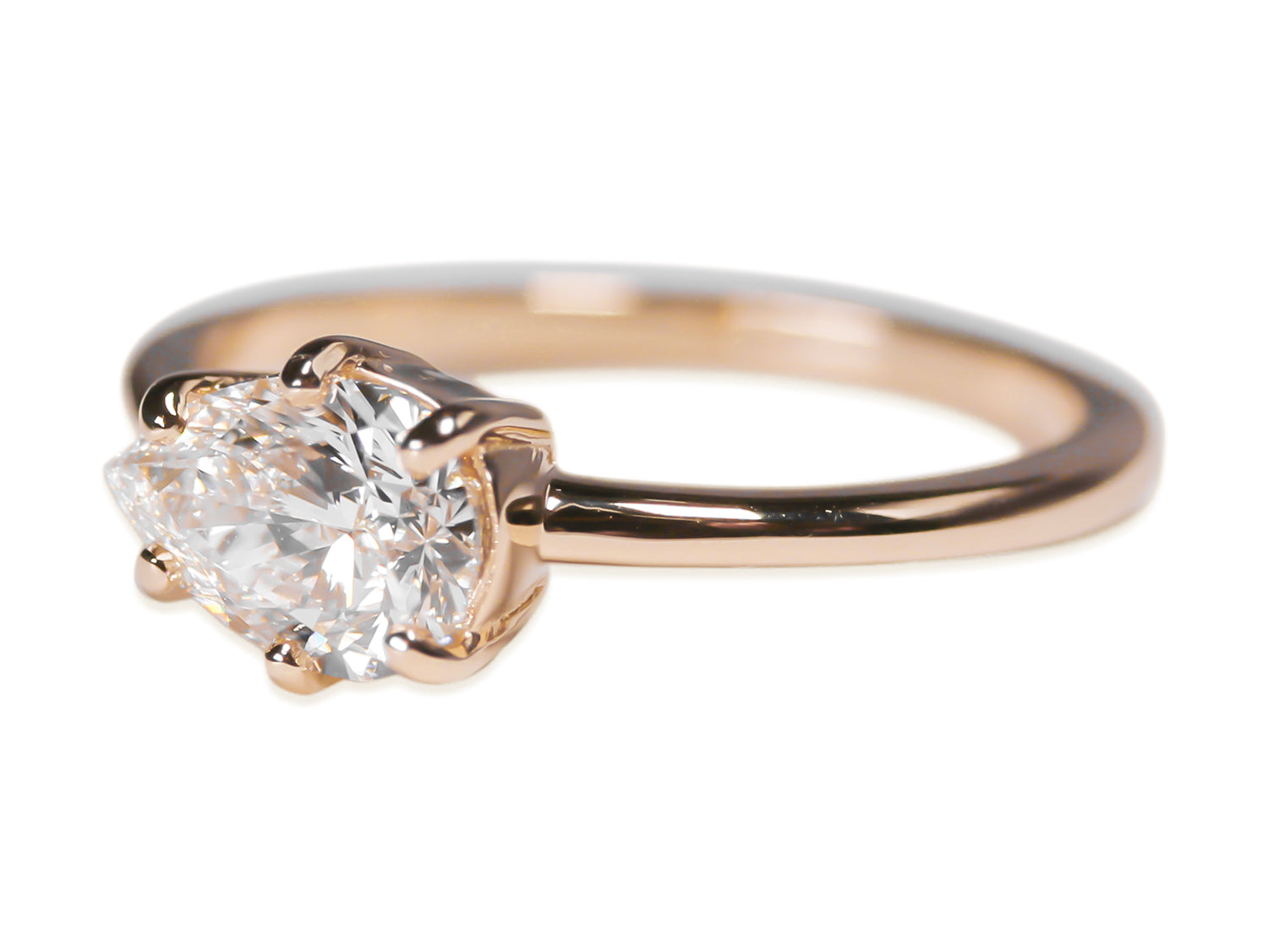 Pear Diamond Solitaire Engagement Ring