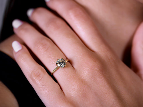 Vintage-Inspired Diamond Solitaire Engagement Ring