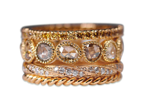 Vintage-Inspired Rose Cut Diamond "Cassie" Ring