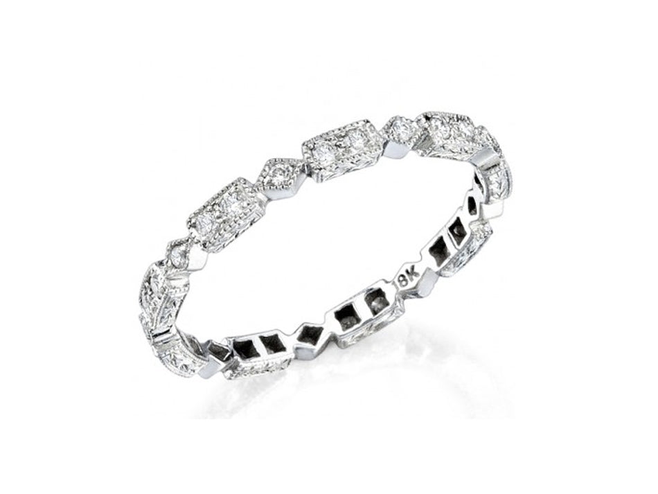 Diamond Eternity Wedding Band in White Gold