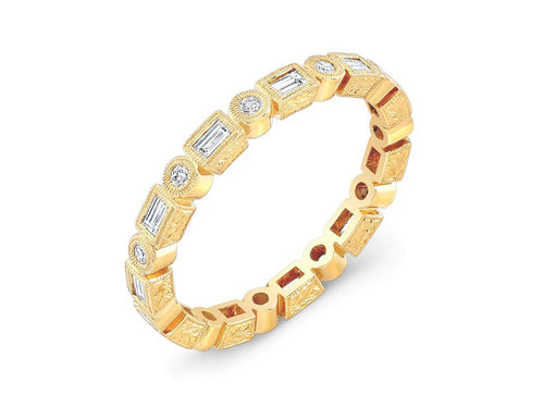 Yellow Gold and Diamond Wedding Band in Washington DC