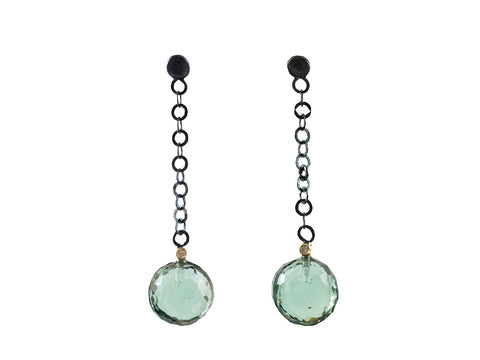 "Inside-Outside" Diamond Hoop Earrings in White Gold
