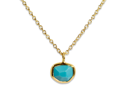 Floating Blue Topaz Astral Necklace in White Gold