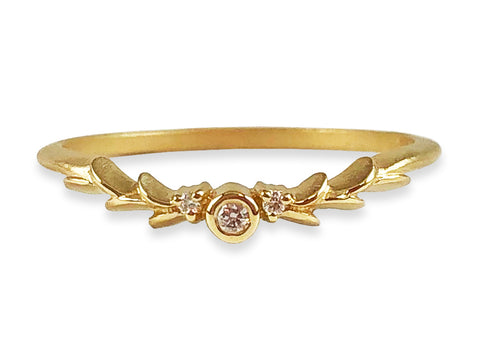Vintage-Style Diamond Scalloped Wedding Band