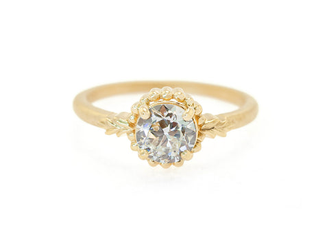 Vintage-Inspired Diamond Solitaire "Blaire" Engagement Ring