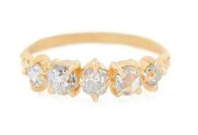 Vintage-Inspired Champagne Diamond Cluster Ring