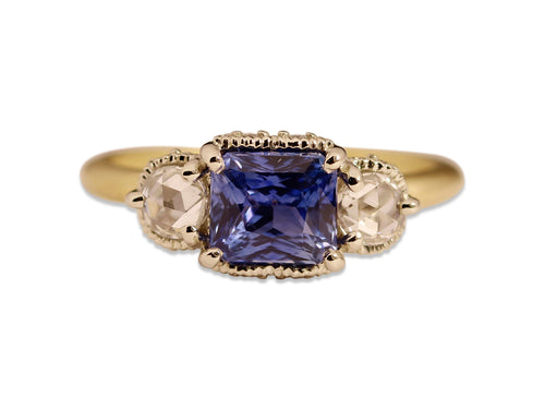 Vintage-Inspired Sapphire and Diamond Ring