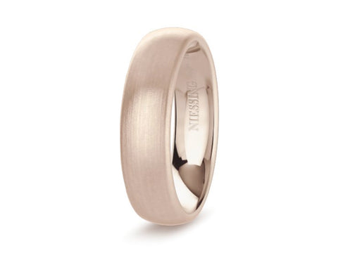 White and Rose Gold Men's Wedding Band