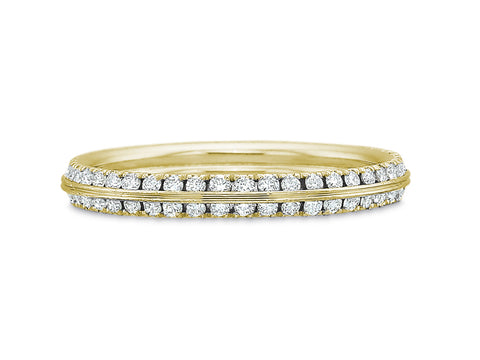 Sapphire and White Gold Men's Wedding Band