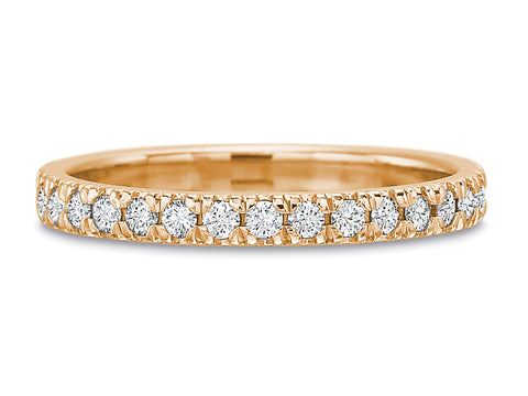 "Dunes" Diamond Cigar Band in 18K Yellow Gold