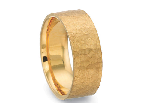 White and Rose Gold Men's Wedding Band