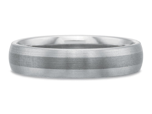 Platinum and White Gold Men's Wedding Band