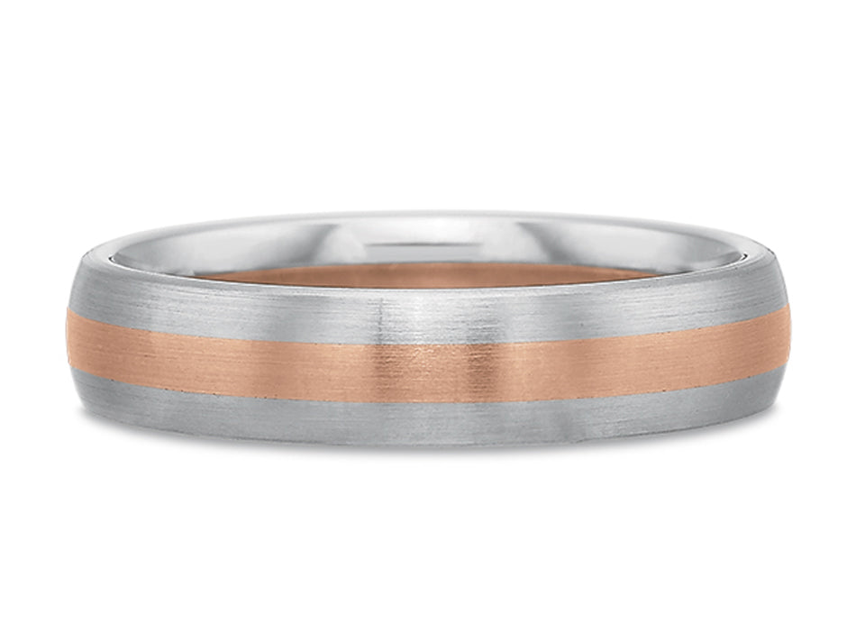 Platinum and 18K Red Gold Men's Wedding Band