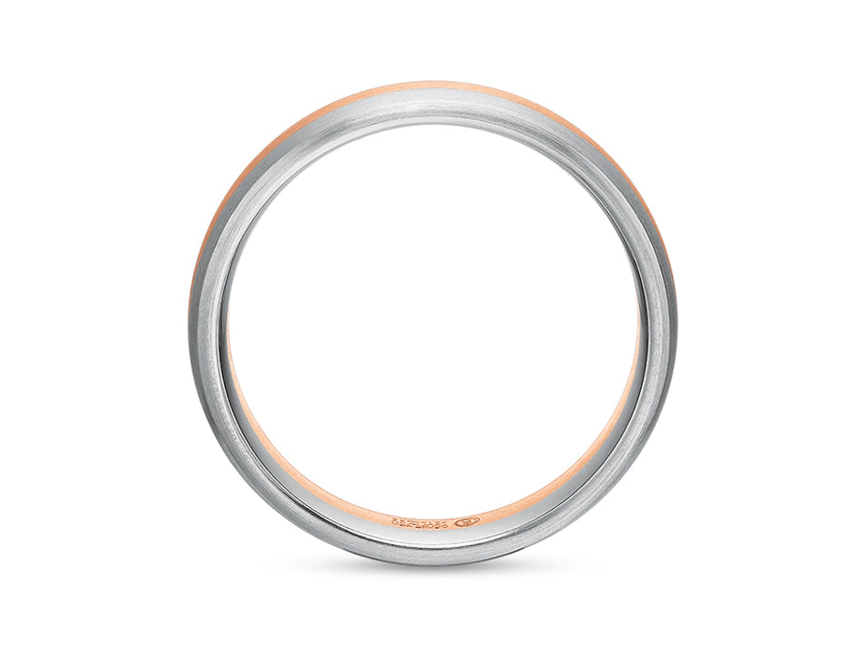 Platinum and 18K Red Gold Men's Wedding Band
