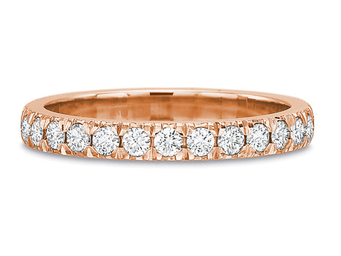 Diamond Eternity Wedding Band in Rose Gold