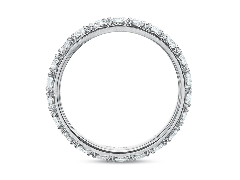 Round Brilliant Diamond Eternity Wedding Band in White Gold