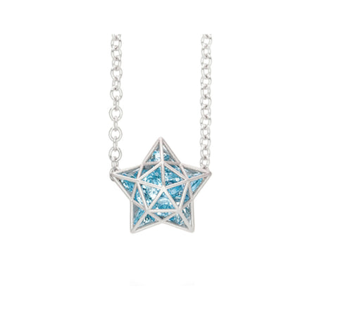 Rose Cut Diamond Flower Necklace in Platinum
