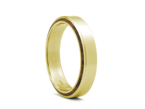 White and Rose Gold Men's Wedding Band