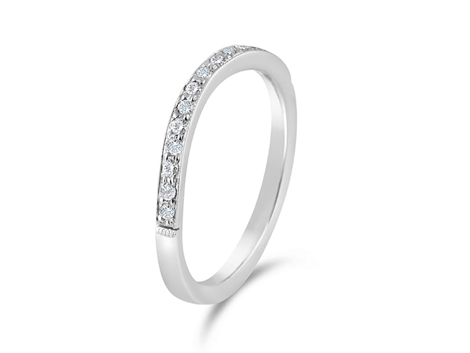 Brilliant Diamond Wedding Band in White Gold