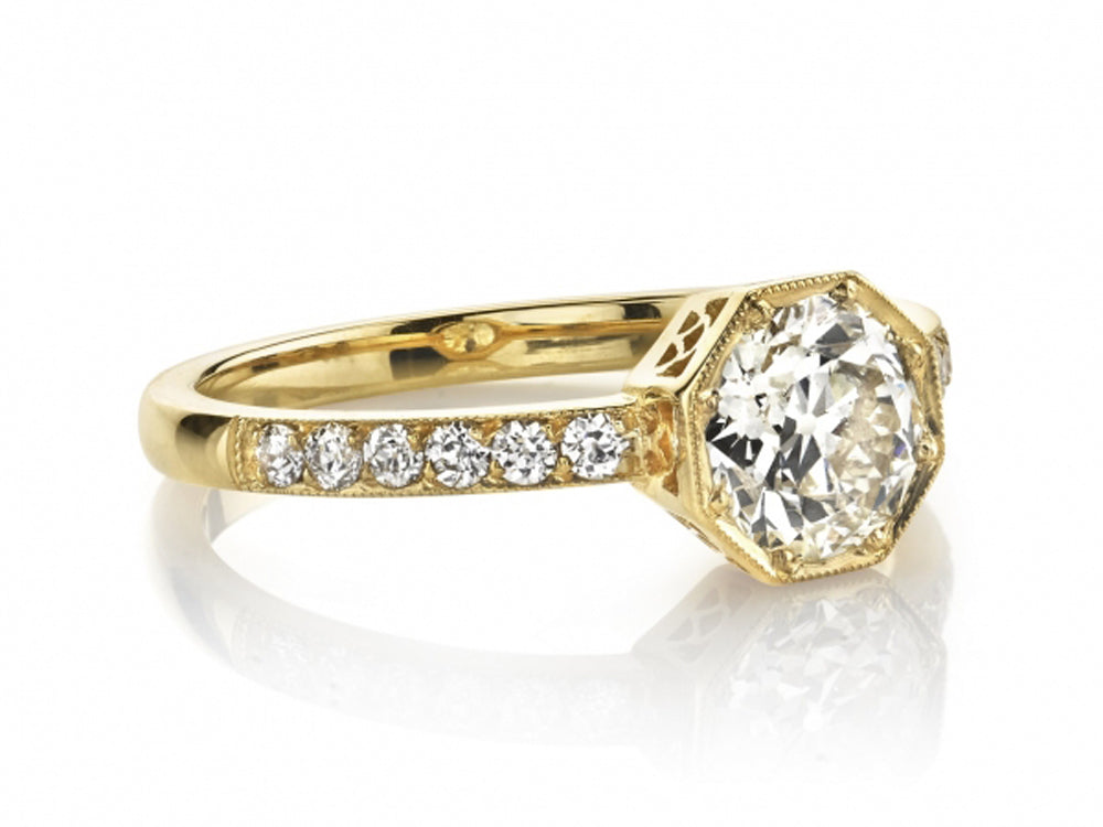 18K Yellow Gold and Diamond "Emerson" Engagement Ring in Washington DC