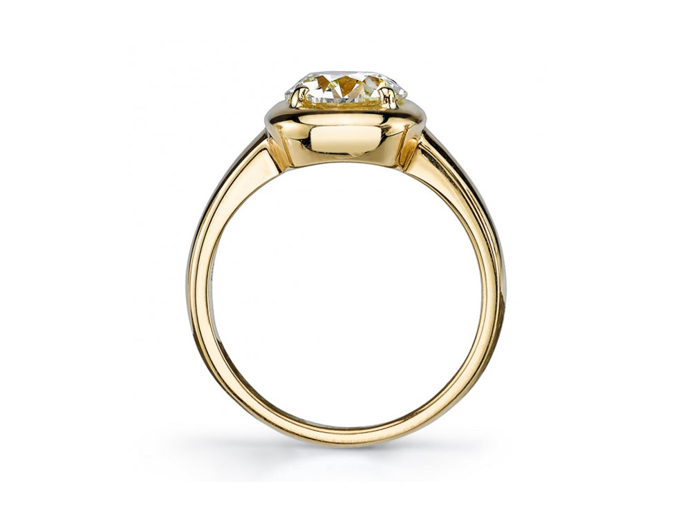 Single Stone 18K Yellow Gold and Diamond Solitaire "Cori" Engagement Ring in Washington DC