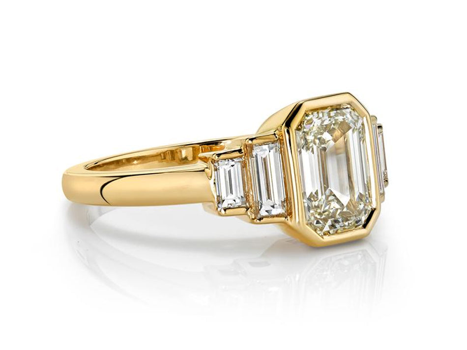 Vintage-Inspired Emerald Cut Diamond Engagement Ring