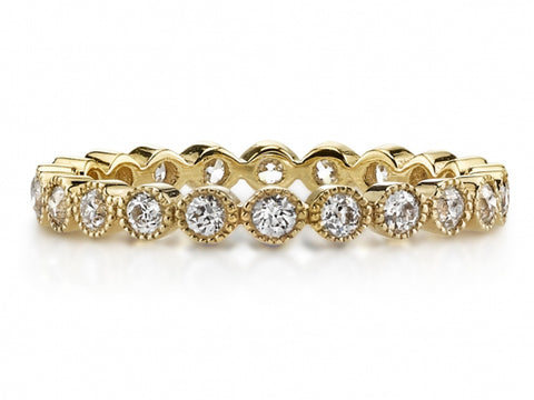 Rose Cut Diamond Wedding Band