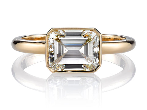 Asscher Diamond "Wyler" Engagement Ring