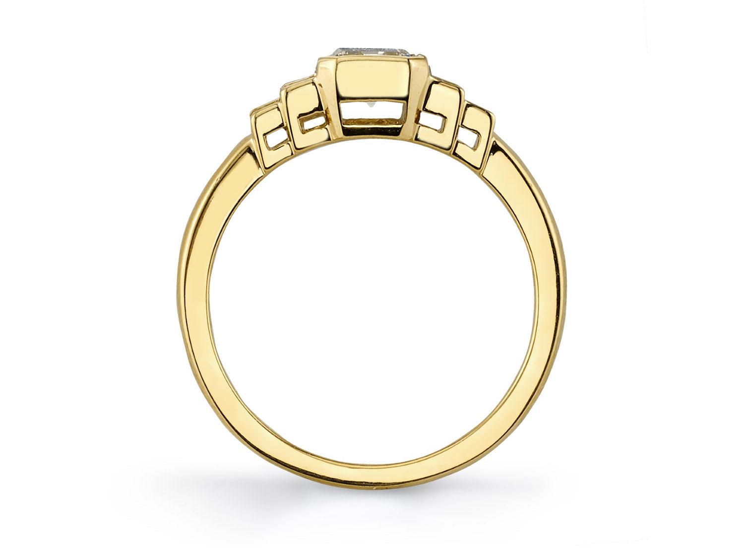 Vintage-Inspired Emerald Cut Diamond Engagement Ring