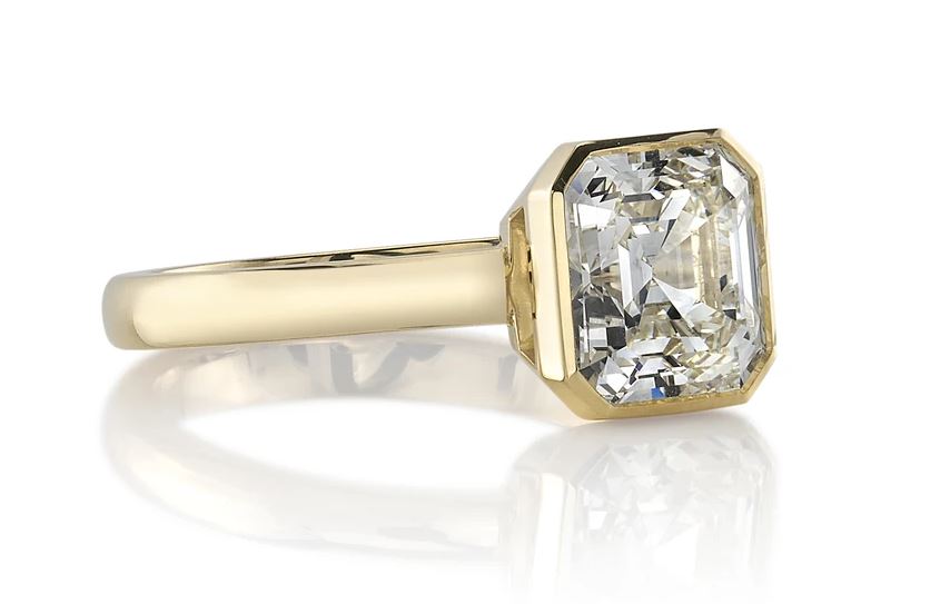 Asscher Diamond "Wyler" Engagement Ring