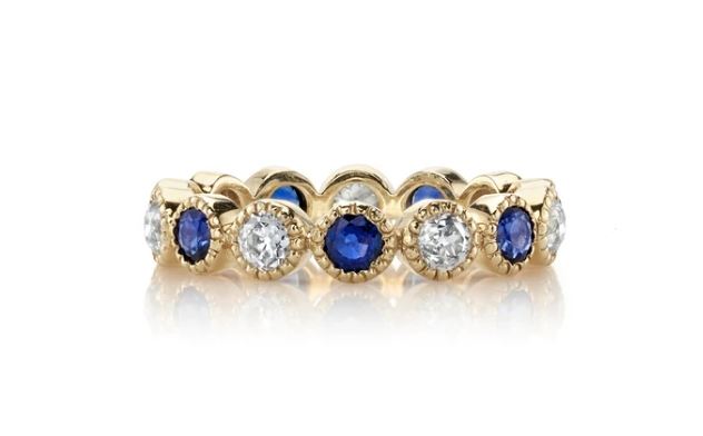 Vintage-Inspired Diamond and Sapphire