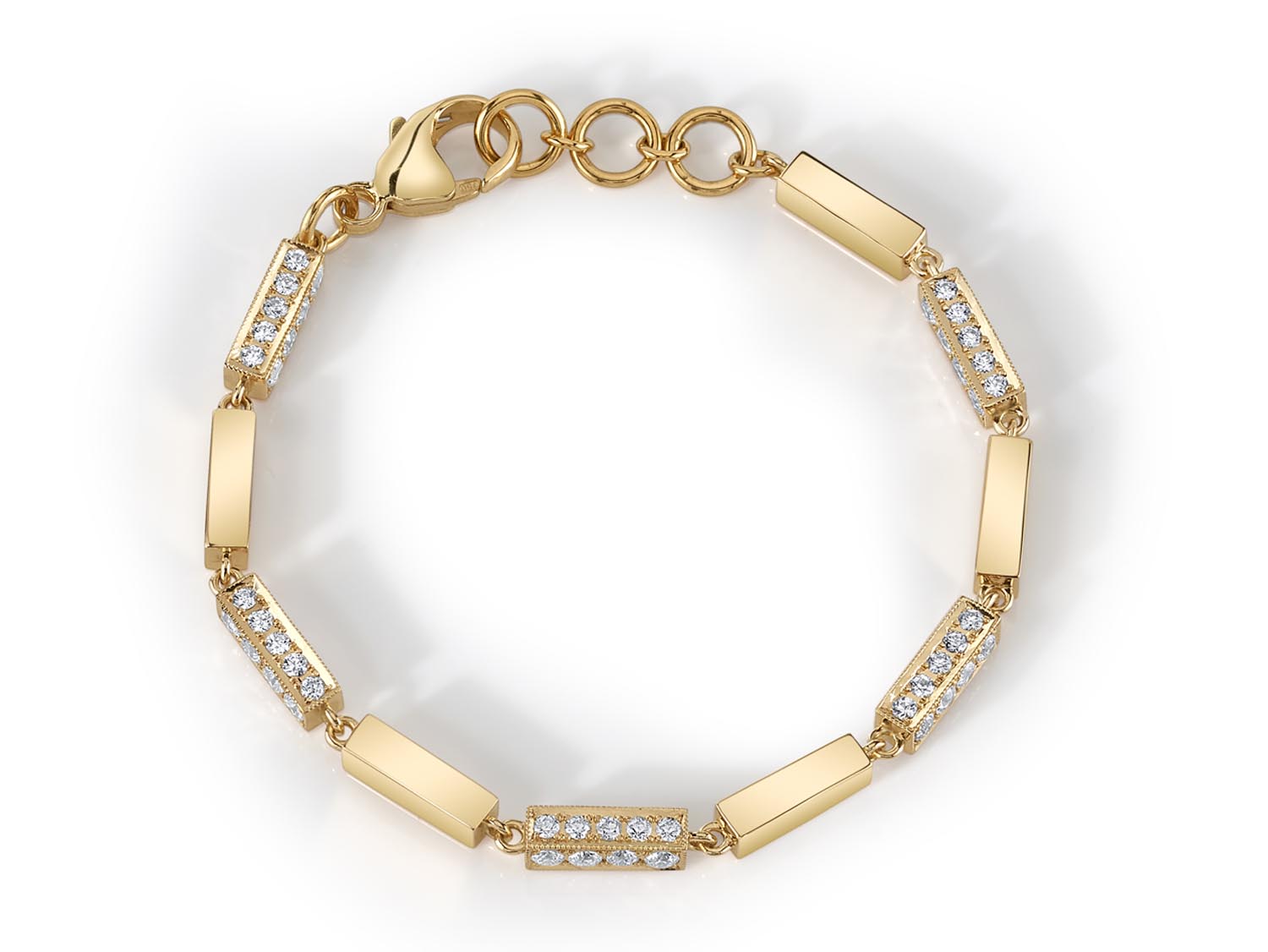 Old European Cut Diamond Bar "Gianna" Bracelet