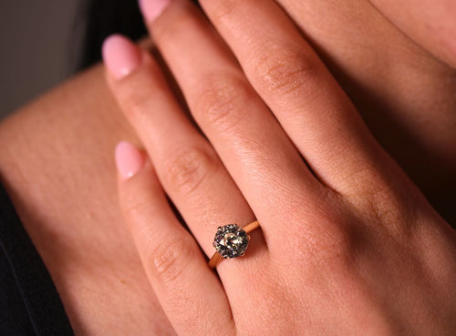 Vintage-Inspired Diamond Solitaire Engagement Ring