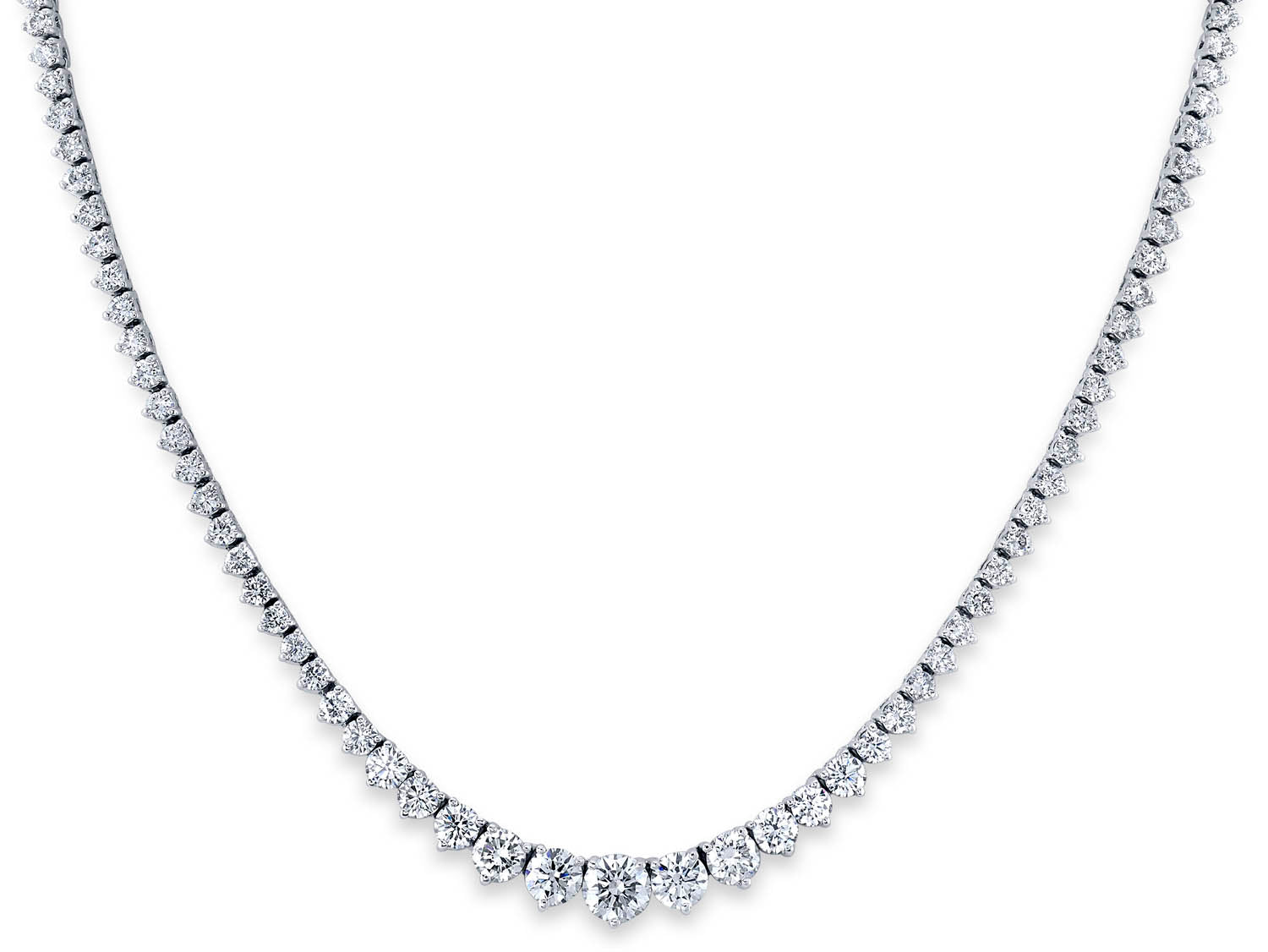 Round Diamond Riviera Necklace