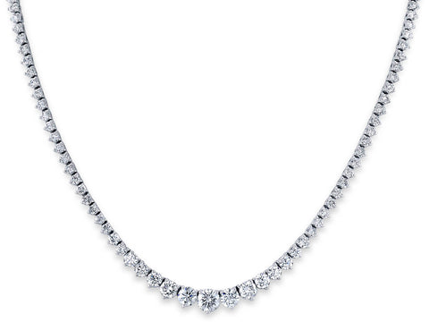Rose Cut Diamond Flower Necklace in Platinum