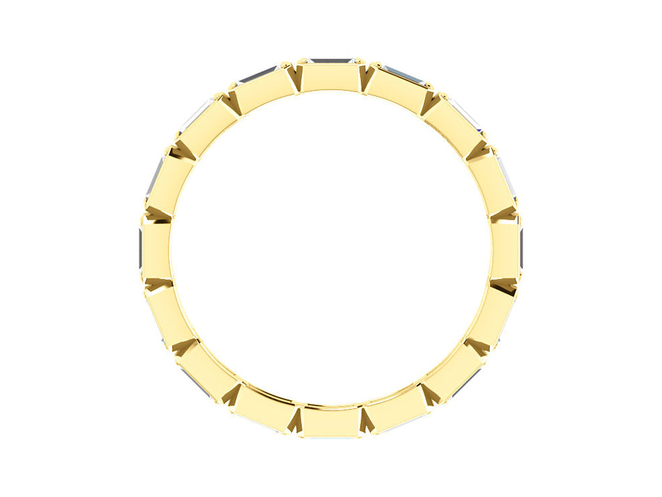 14K Yellow Gold and Baguette Diamond Wedding Band in Washington DC