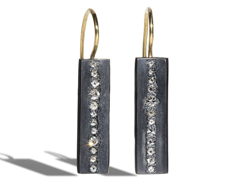Pavé Diamond Cluster Stud Earrings in 14K Rose Gold