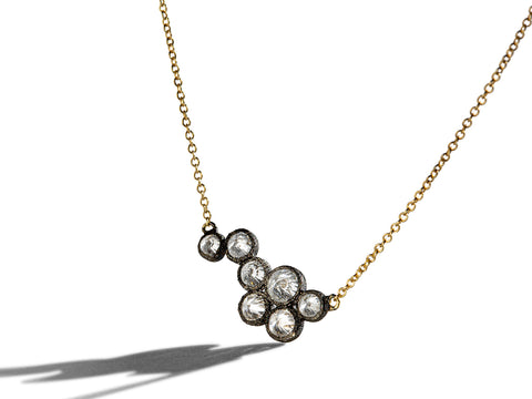 Petite Diamond Bar Necklace in Yellow Gold