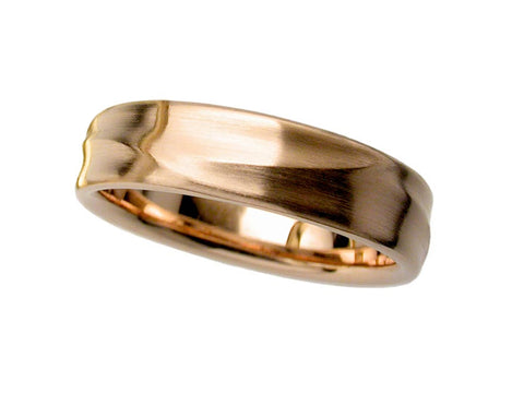 18K Rosewood Gold Men's Wedding Band