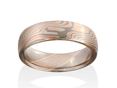 Sapphire and White Gold Men's Wedding Band