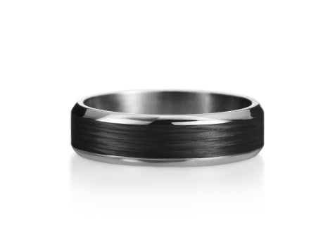White and Rose Gold Men's Wedding Band