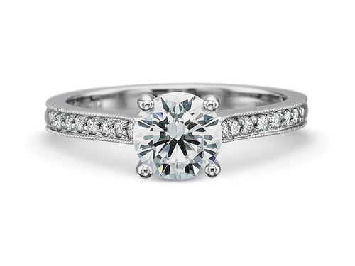 Simple White Gold and Diamond Solitaire Engagement Ring in Washington DC