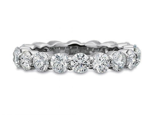 Round Diamond Eternity Wedding Band in Platinum