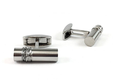 Sapphire and White Gold Men's Wedding Band