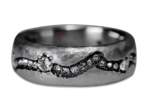 Inverted Diamond Eternity Wedding Band